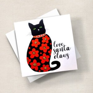 Christmas flower power cat