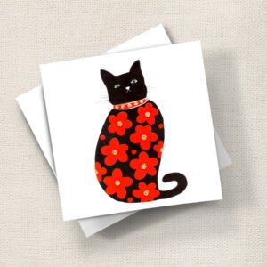 Flower Power Cat Red