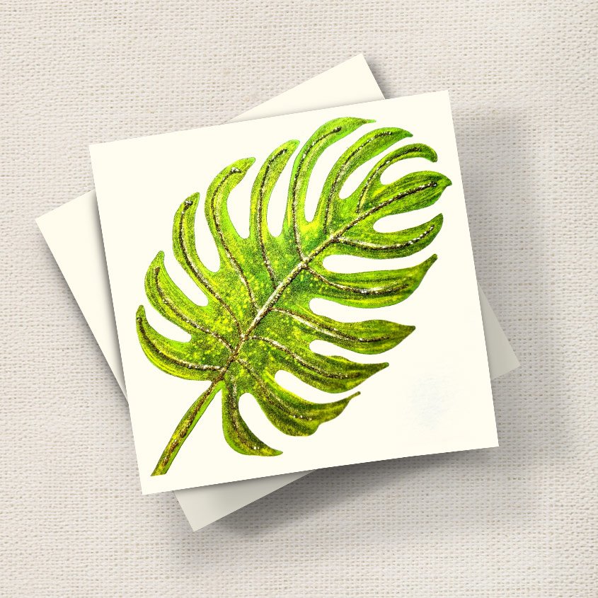 Tropical Monstera Leaf