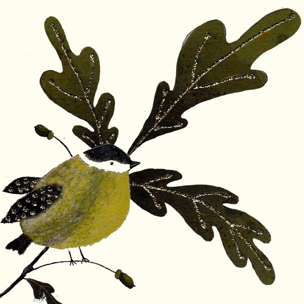 Autumn Oak & Bird - Image 2