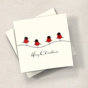 Christmas Birds On A Wire
