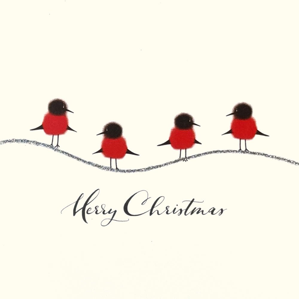 Christmas Birds On A Wire English Graphics