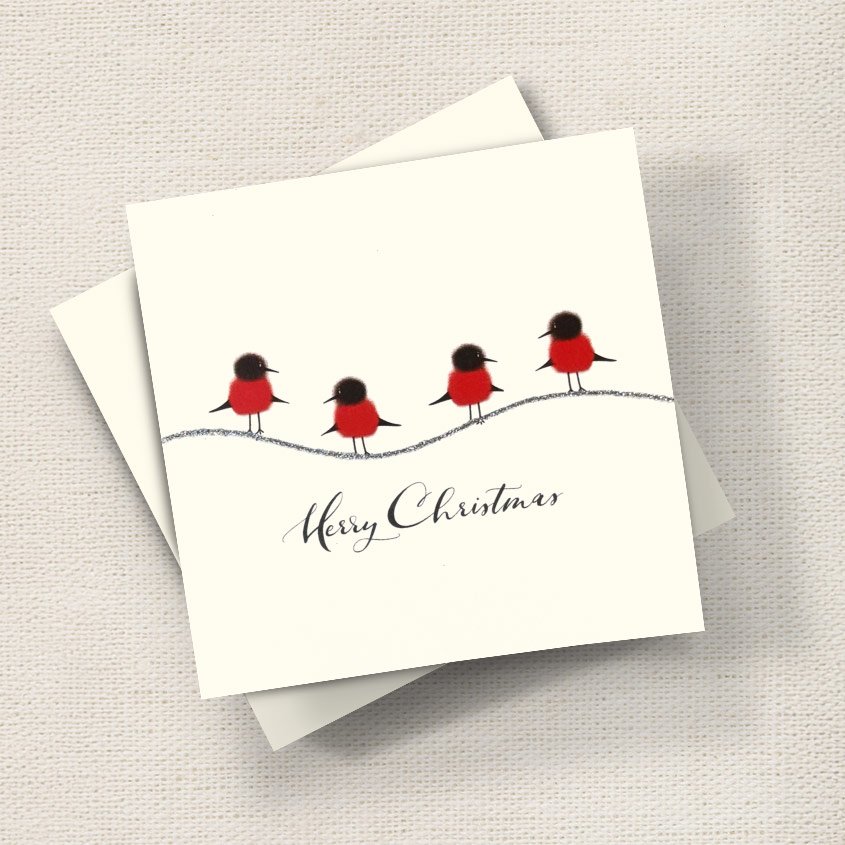 Christmas Birds On A Wire