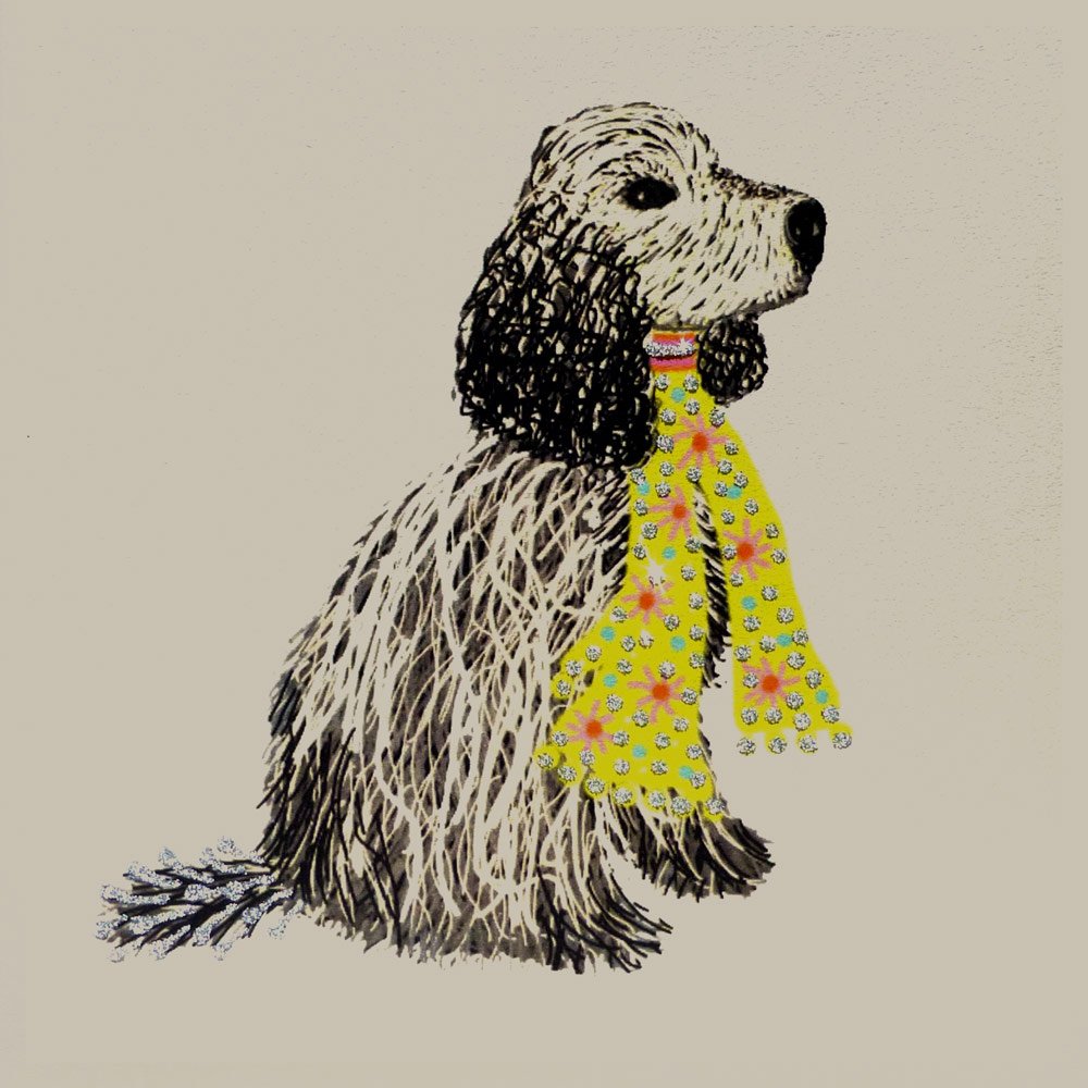 Cocker Spaniel (Yellow Scarf) English Graphics