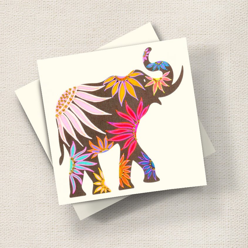 Elephant (Pink Floral)