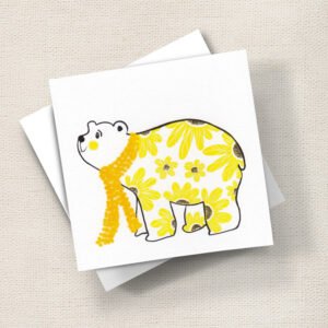 Polar Bear (Yellow Floral)