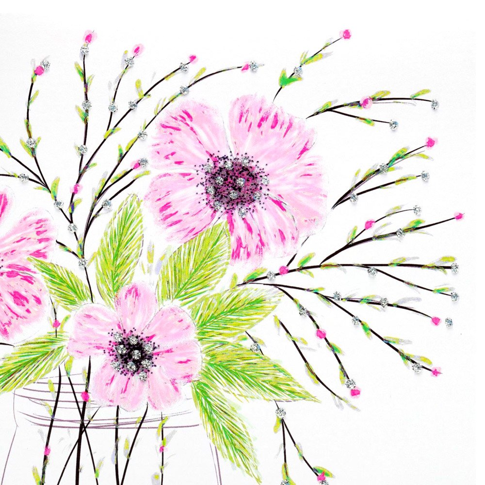 Flower Jar Pink English Graphics