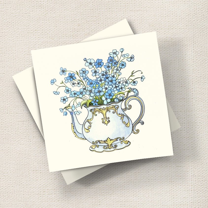 Forget Me Not Tea Pot