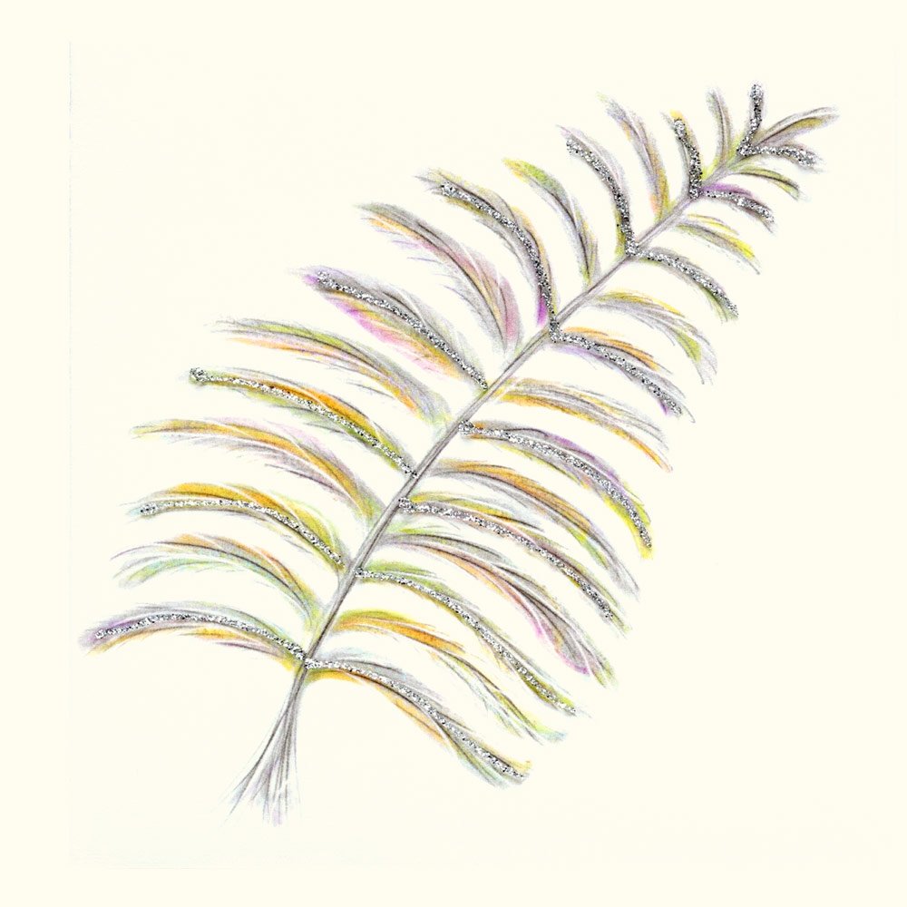 Pastel Fronds English Graphics
