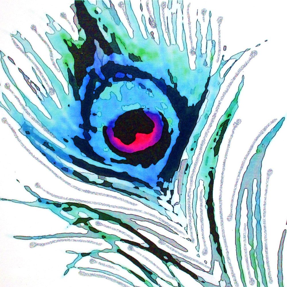 Peacock Feather (Blue) English Graphics