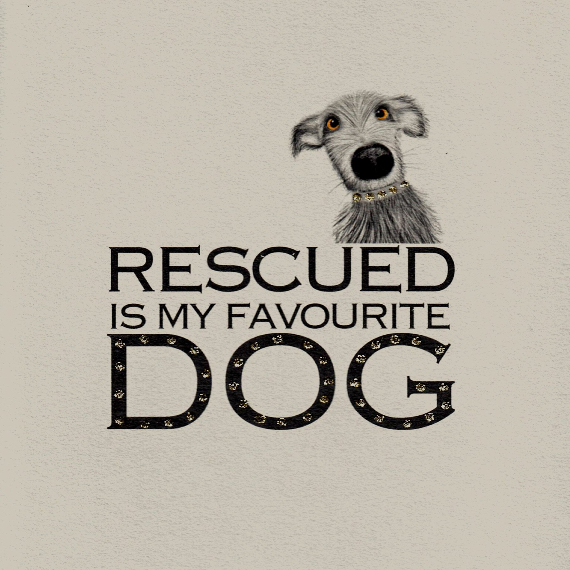 Rescued is my Favourite Dog English Graphics