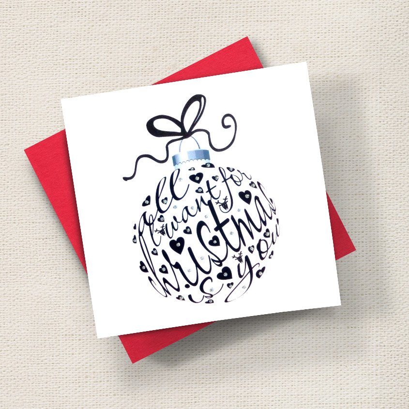 All I Want For Christmas Bauble (Black)