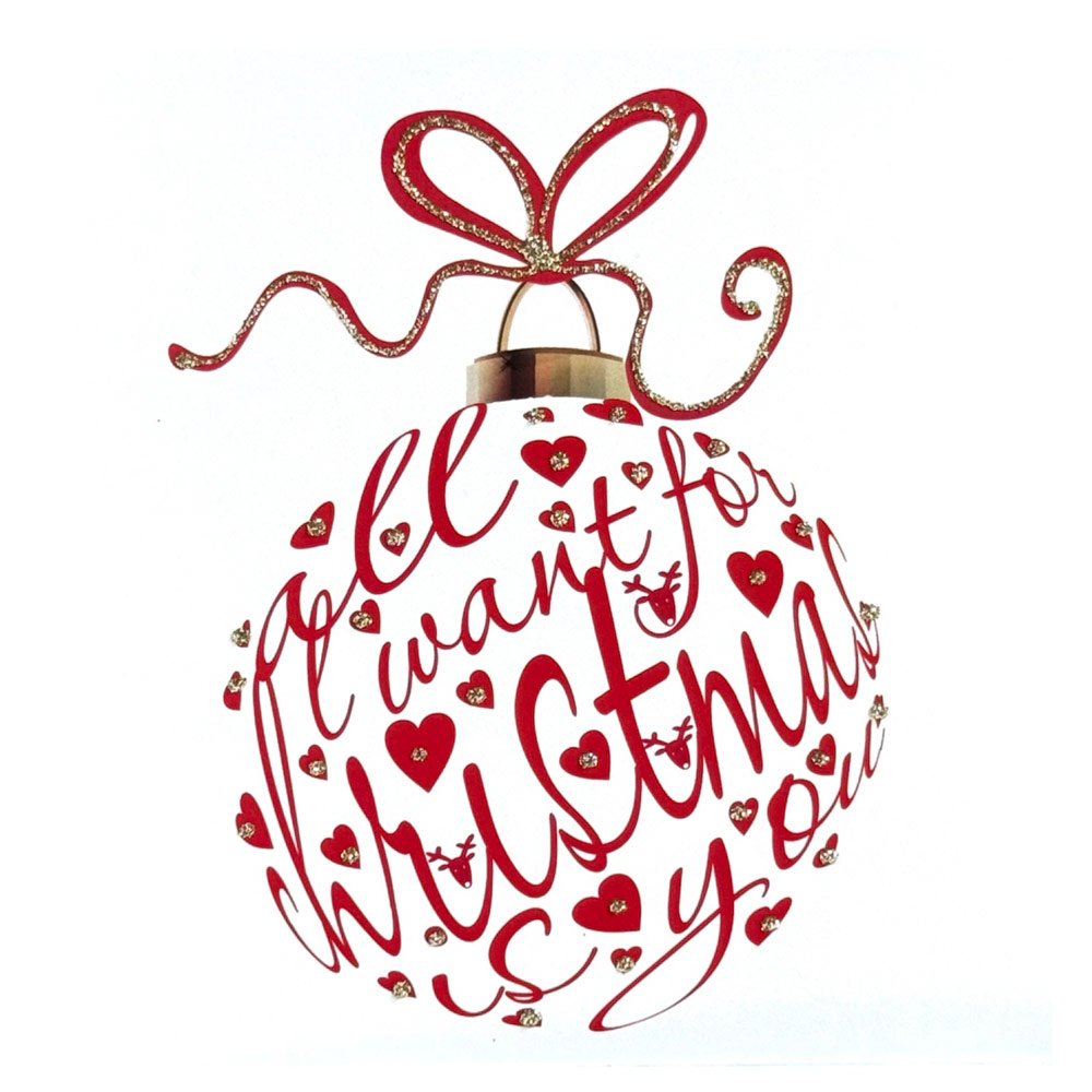 All I Want For Christmas Bauble (Red) English Graphics
