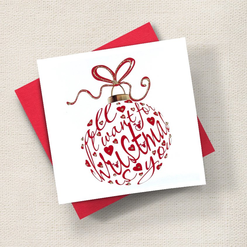 All I Want For Christmas Bauble (Red)