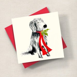 Bearded Collie Christmas Dog