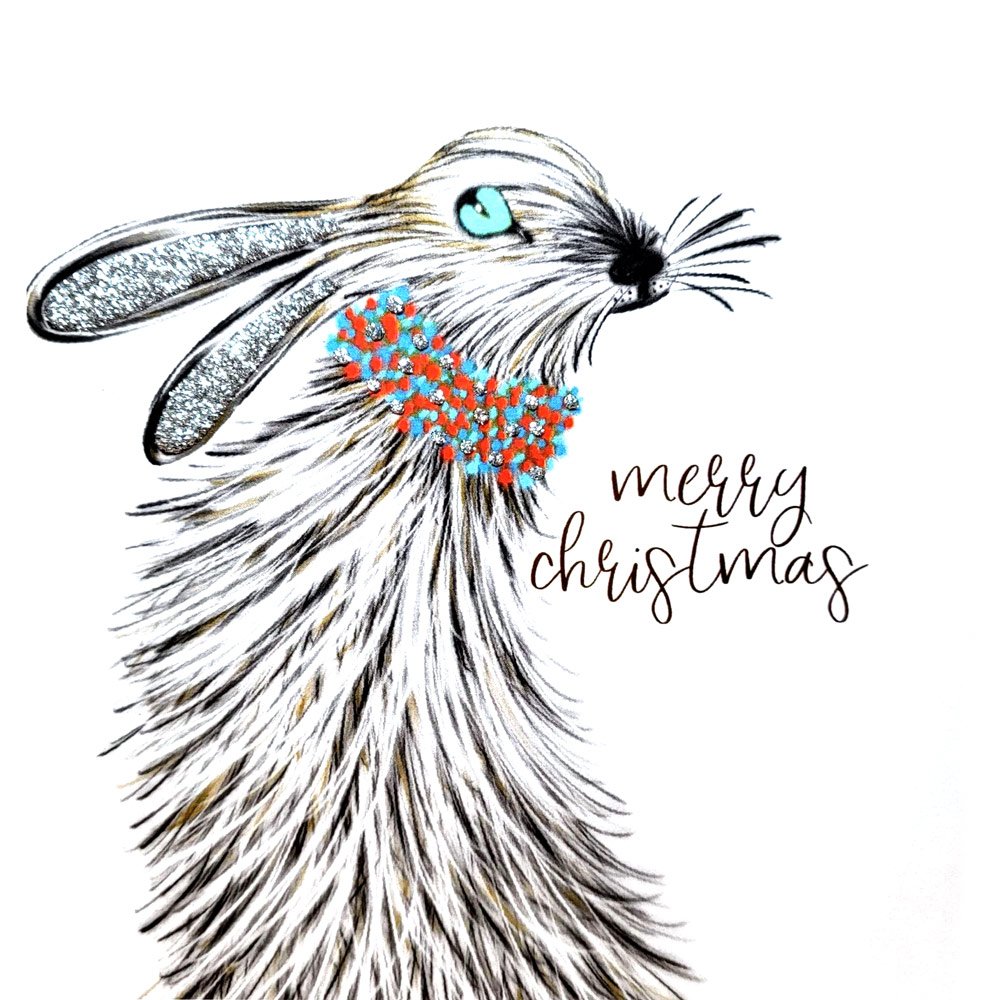 Merry Christmas Hare English Graphics