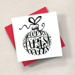 Merry Christmas Bauble (Black)