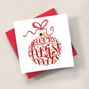 Merry Christmas Bauble (Red)