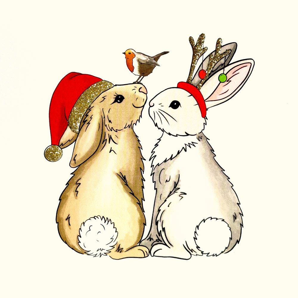 Christmas Bunnies English Graphics