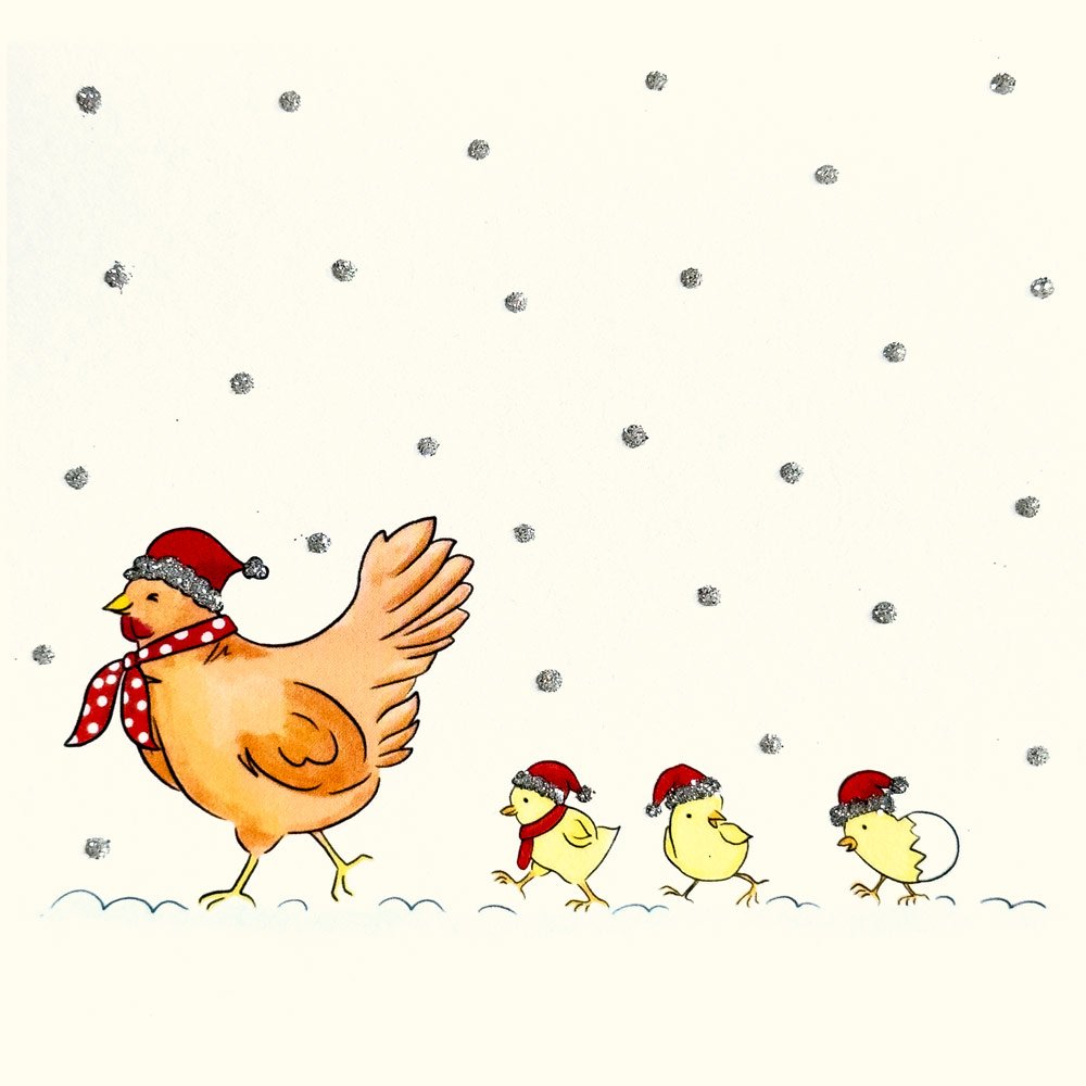 Christmas Chickens English Graphics