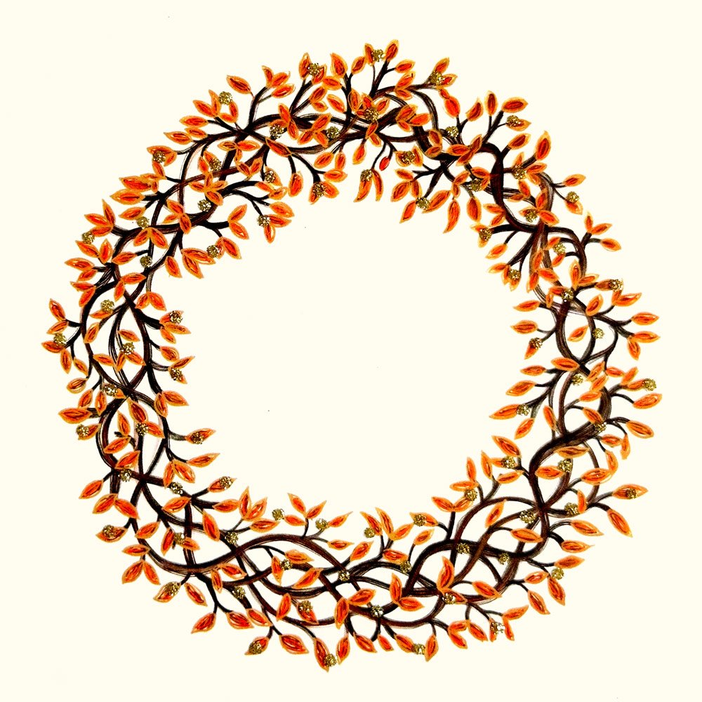 Autumn Wreath English Graphics