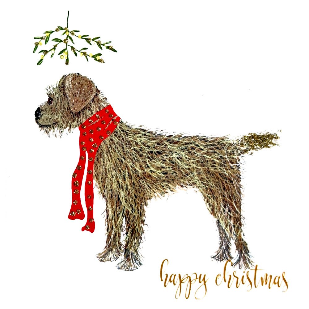 Border Terrier Christmas English Graphics