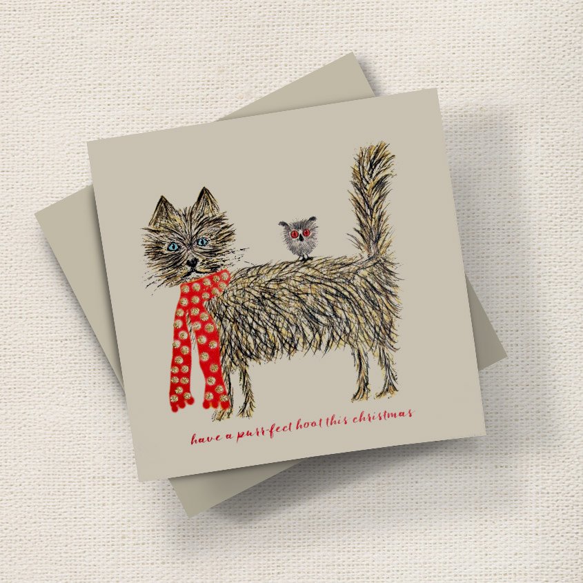 Cat and Owl Christmas