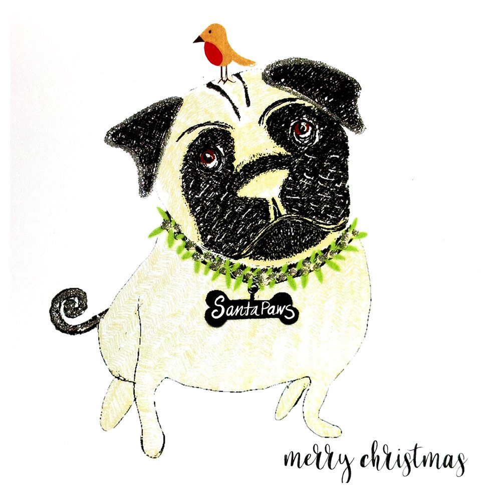 Pug Christmas English Graphics