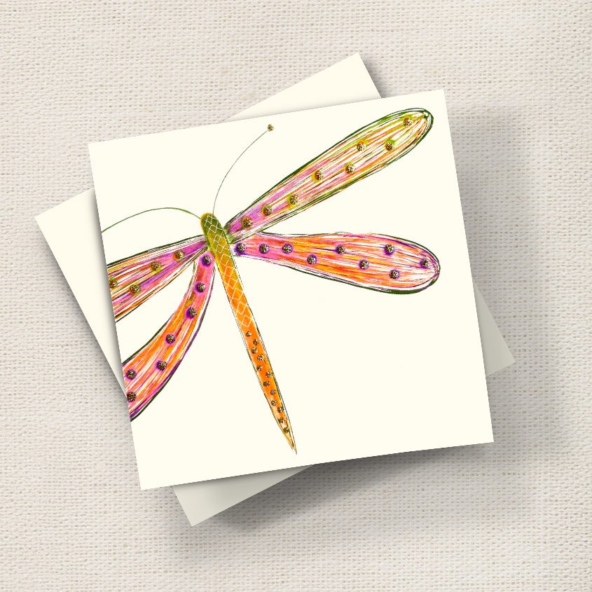 Dragonfly (Pink / Orange)
