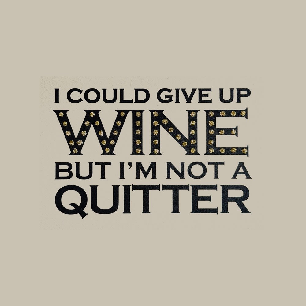 Give Up Wine English Graphics