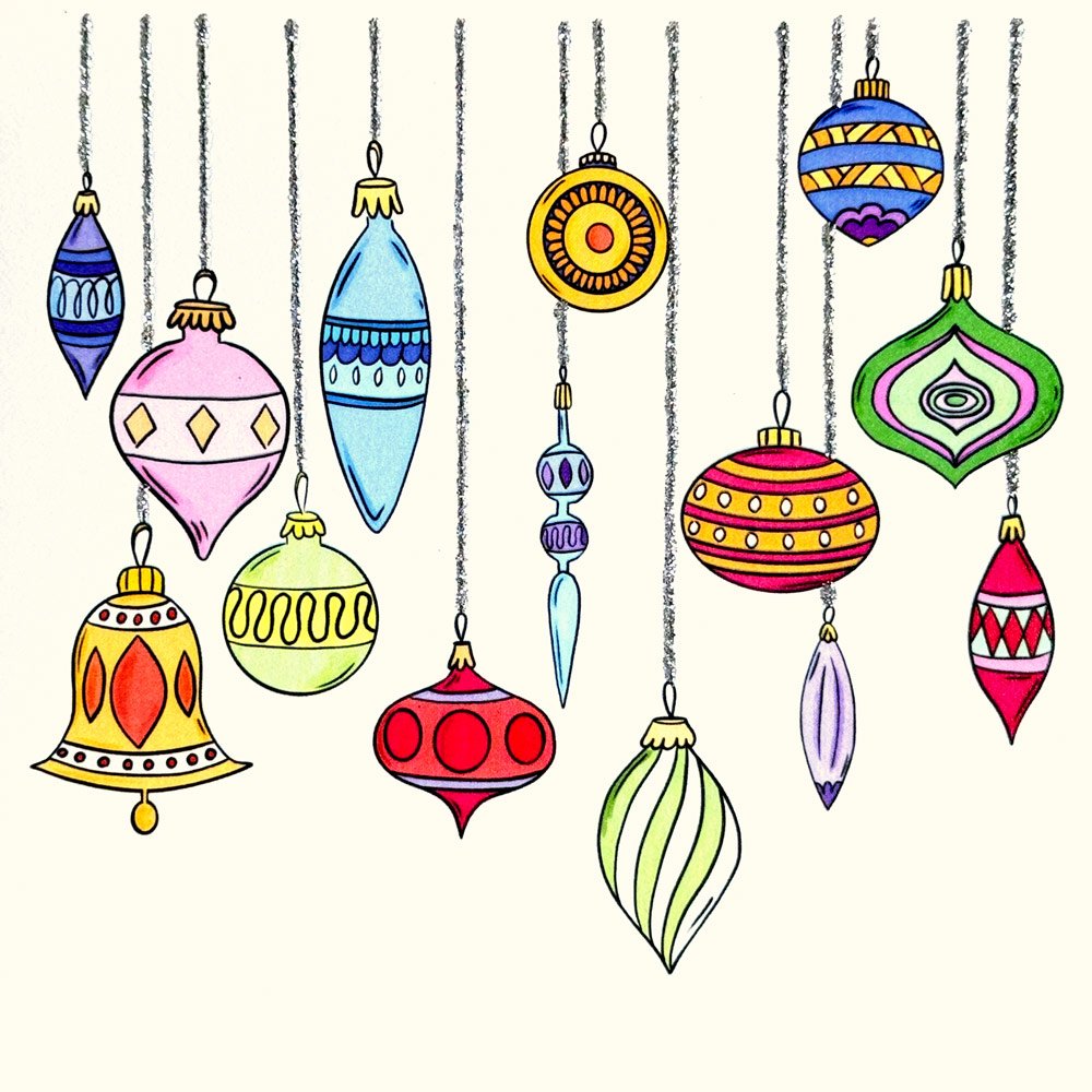 Hanging Baubles English Graphics