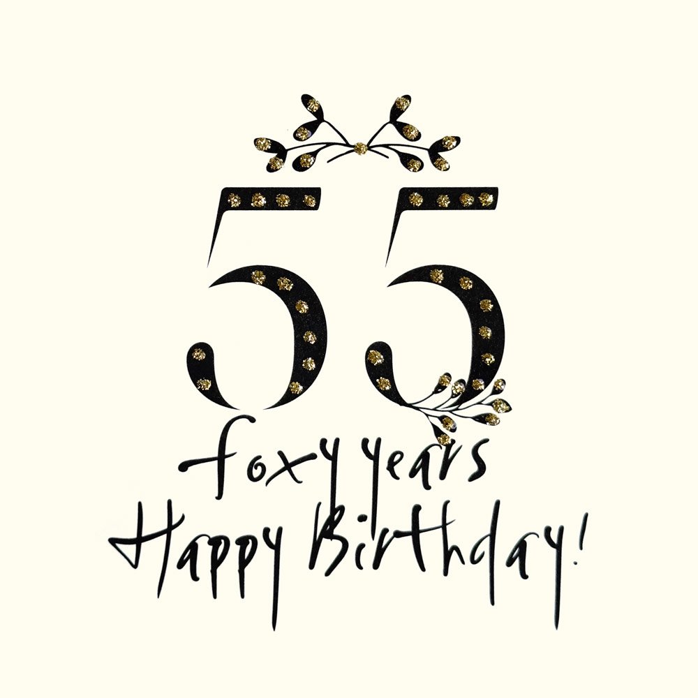 Happy Birthday 55 English Graphics