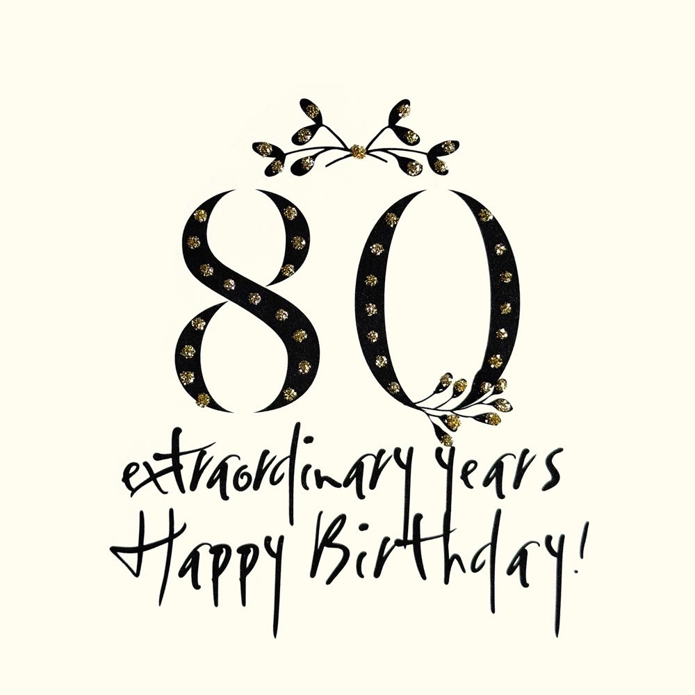 Happy Birthday 80 English Graphics