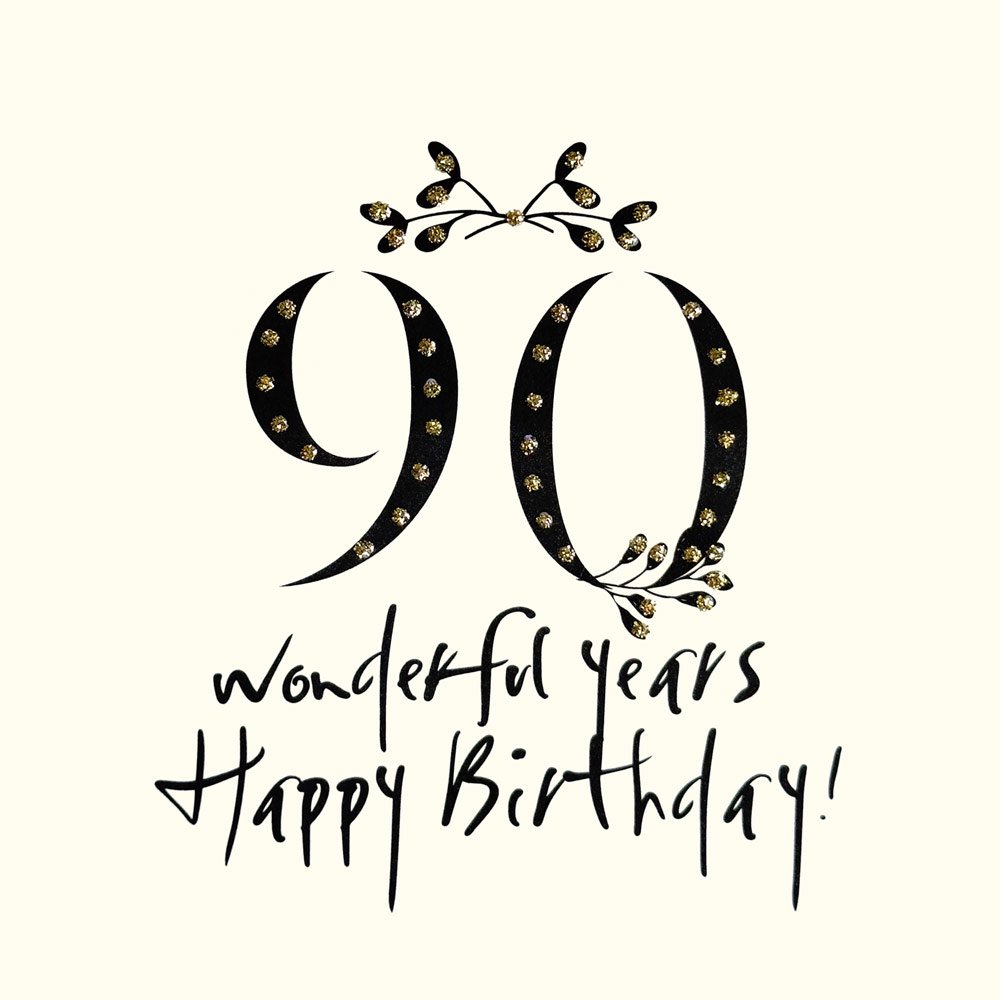 Happy Birthday 90 English Graphics