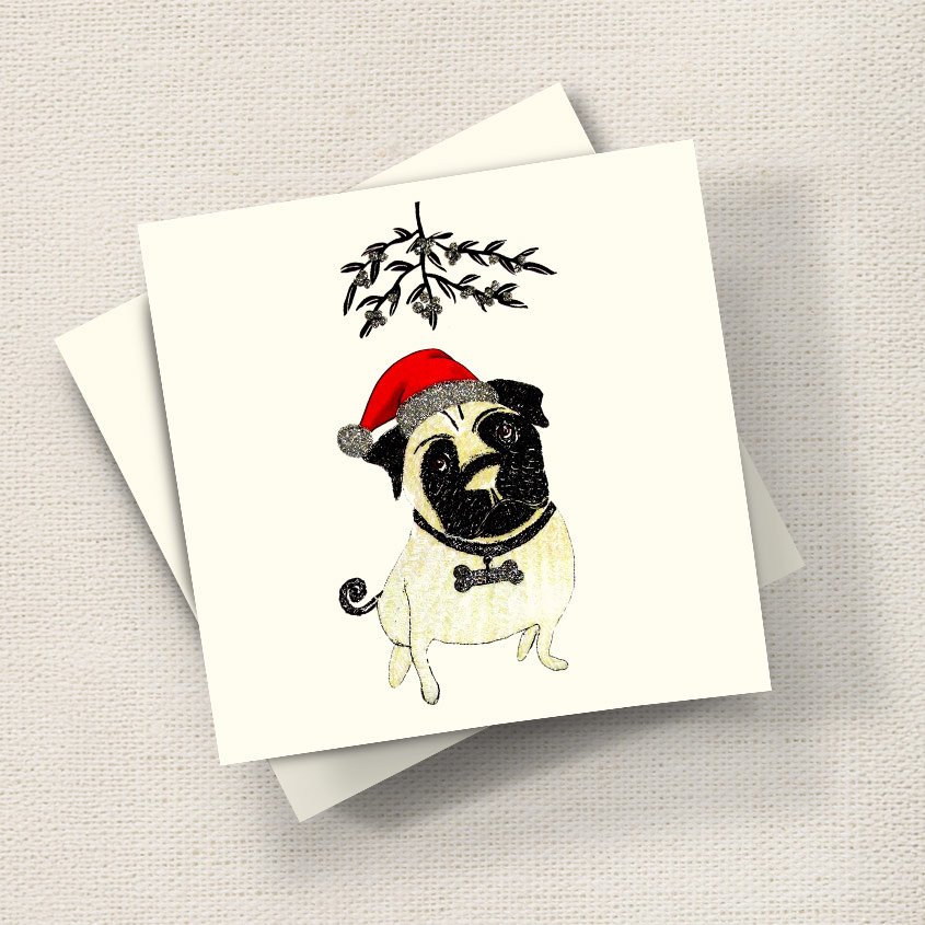 Pug Mistletoe