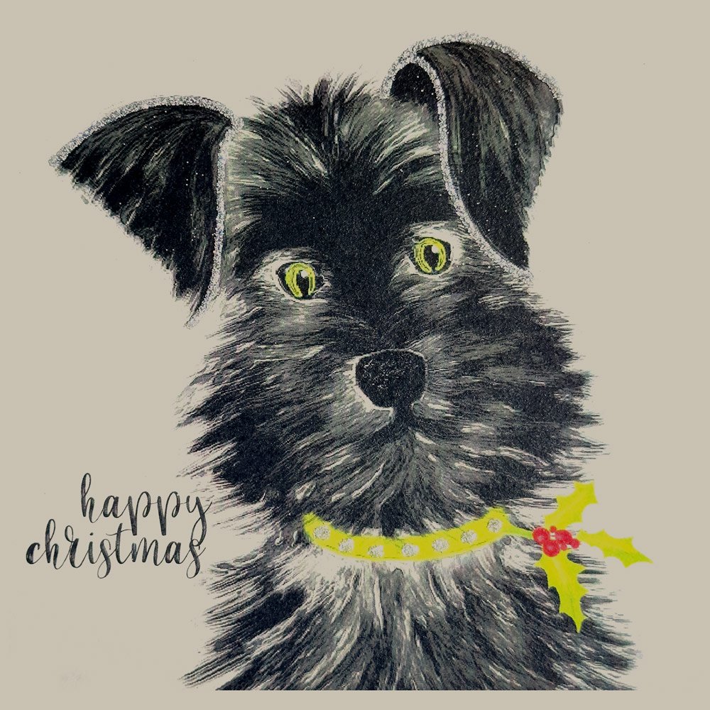 Schnauzer 2 Christmas English Graphics