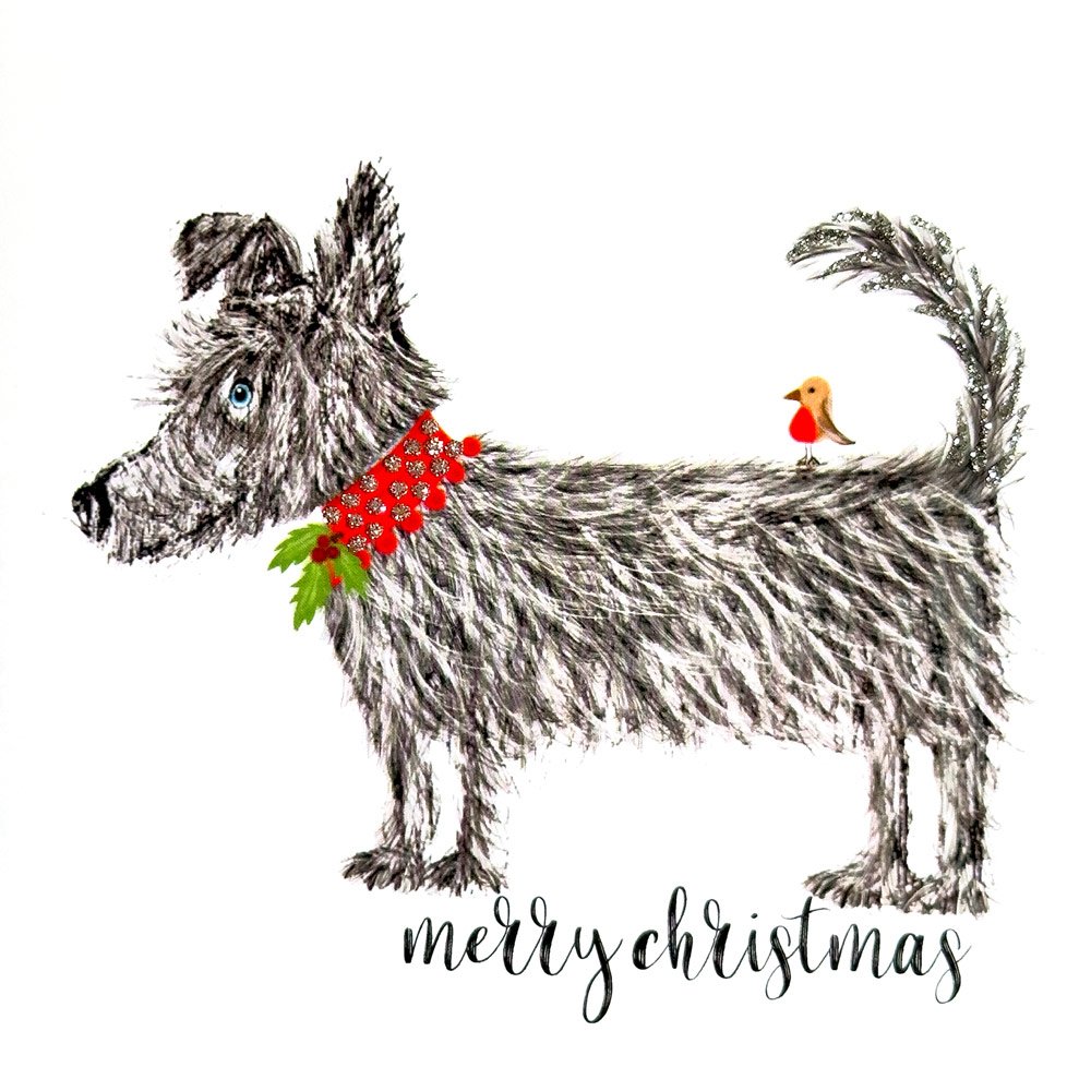 Scruffy Pooch Christmas English Graphics