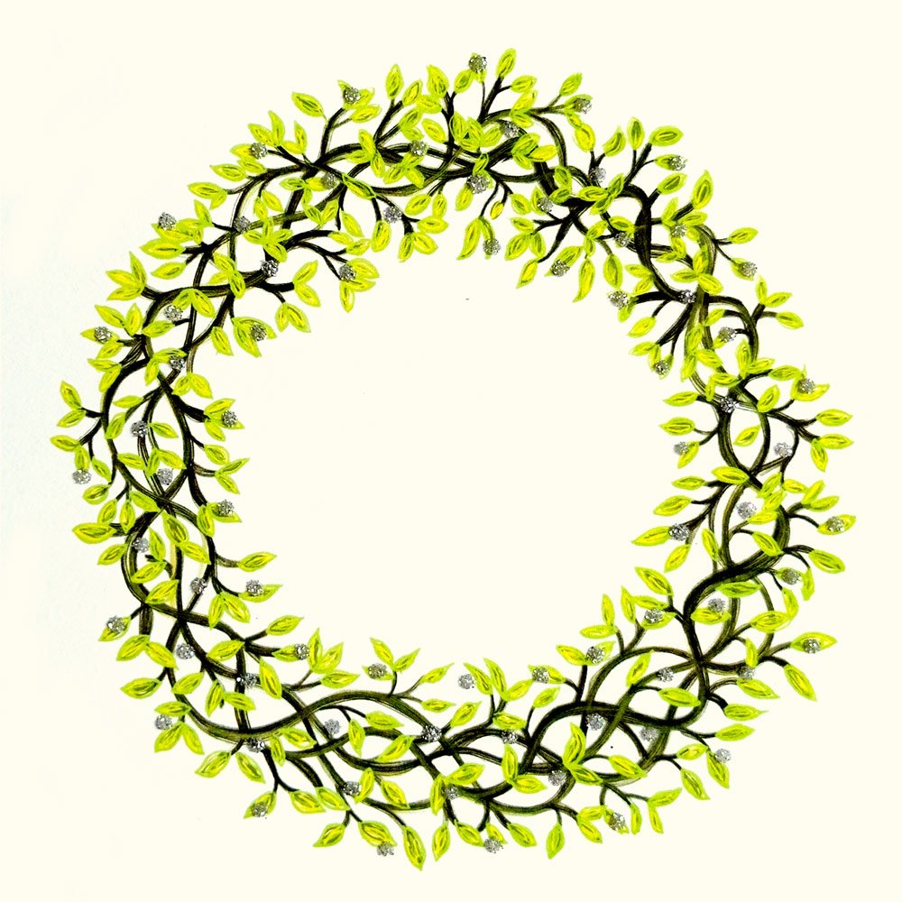 Spring Wreath English Graphics