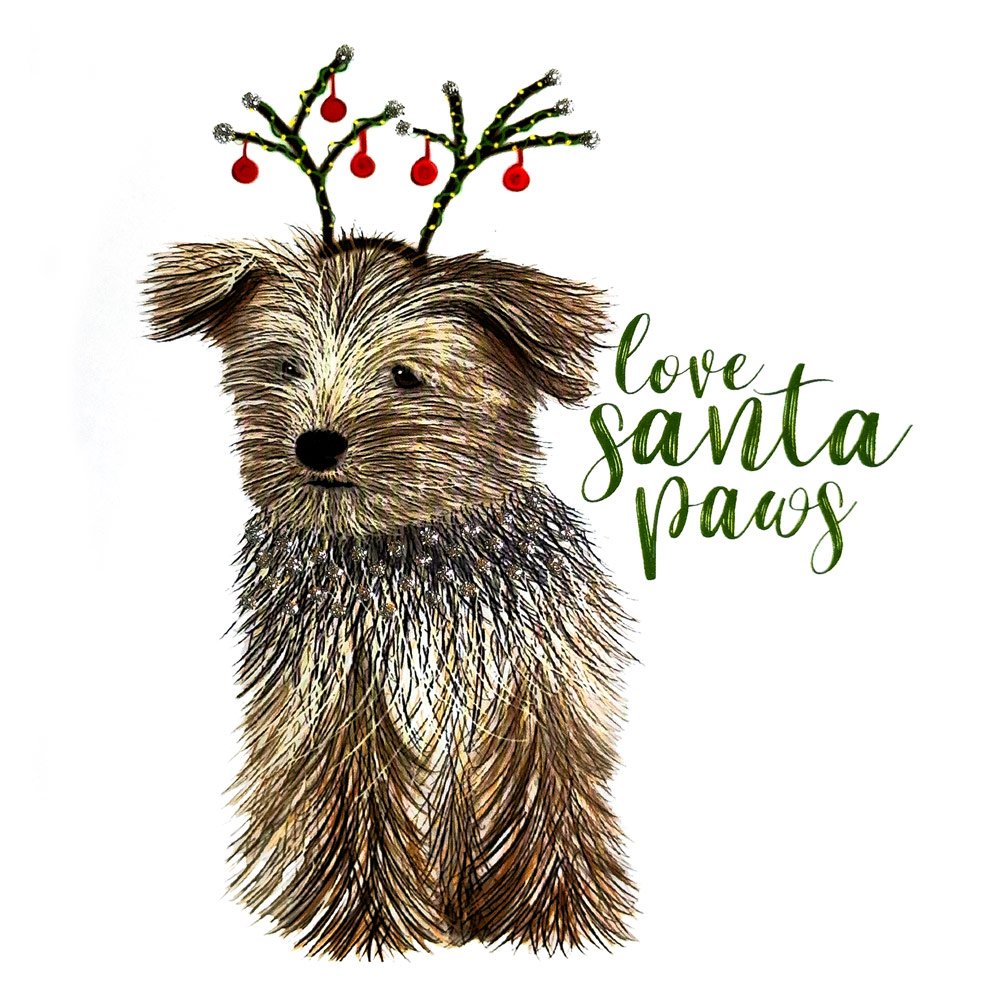 Terrier Puppy Christmas English Graphics
