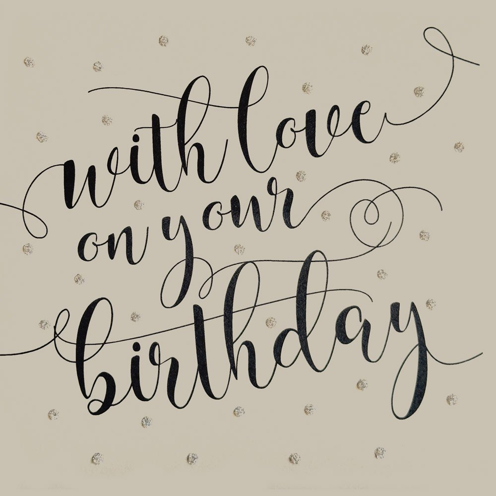 With Love on Your Birthday (Large) English Graphics