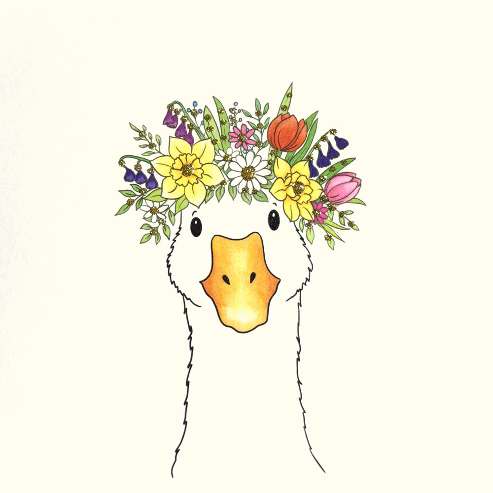 Flower Goose English Graphics