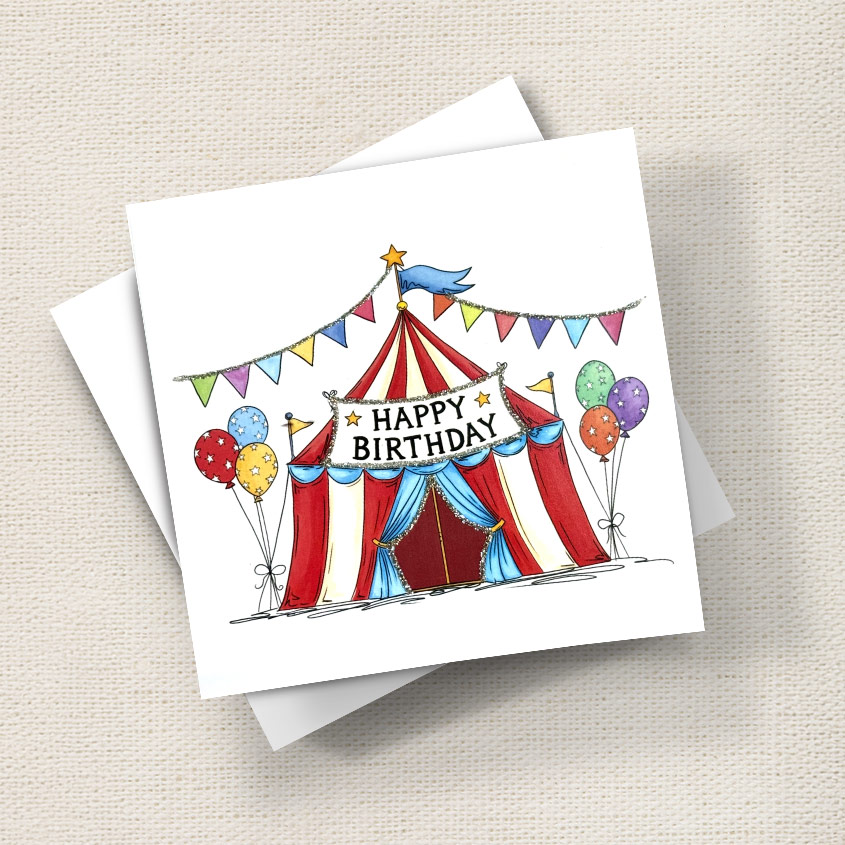Circus Tent Happy Birthday