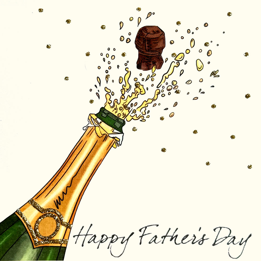 Happy Fathers Day (Champagne) English Graphics