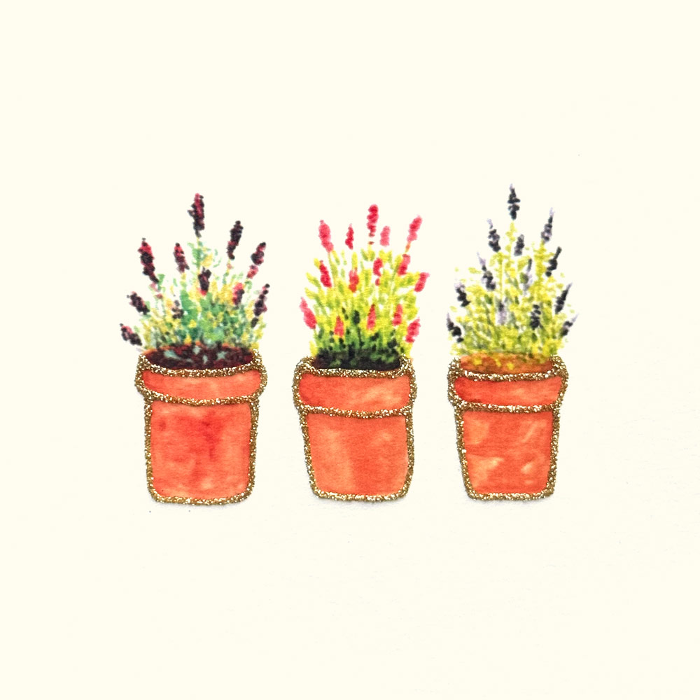 Lavender Pots English Graphics