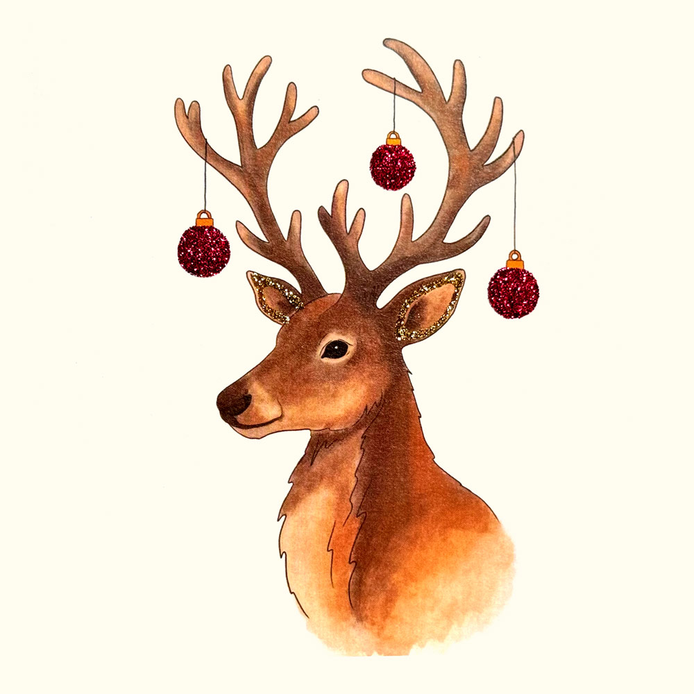 Reindeer Baubles English Graphics